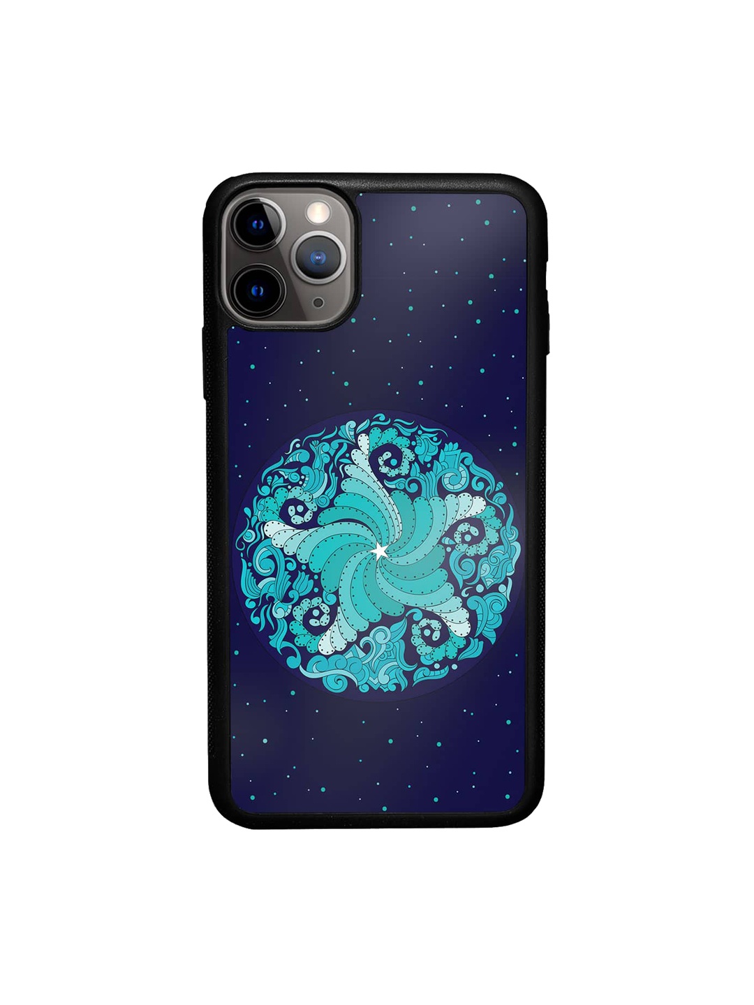 

macmerise Starfish Mandala Printed iPhone 11 Pro Bumper Case Cover, Navy blue