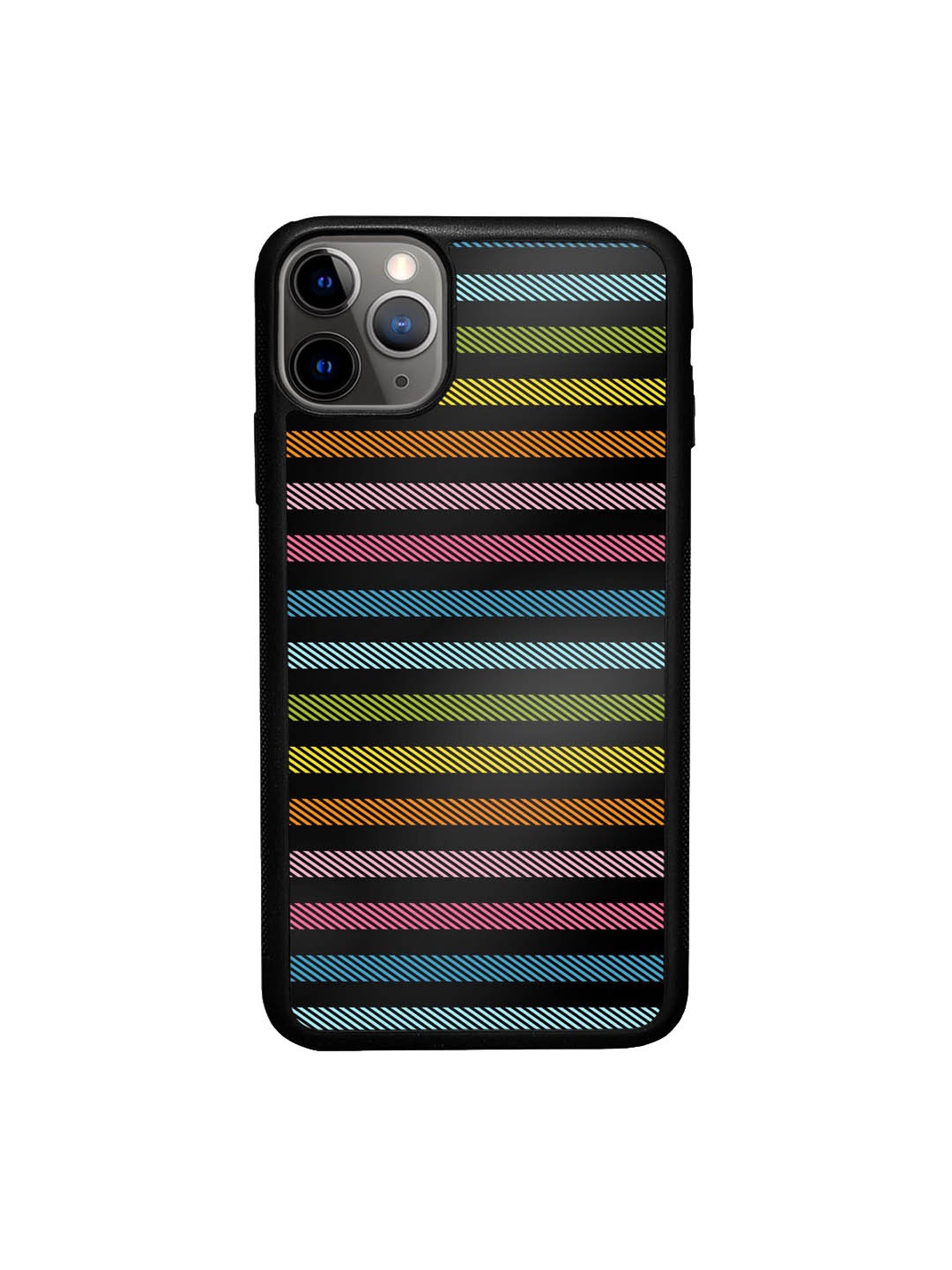 

macmerise Unisex Striped All The Way iPhone 11 Pro Bumper Case, Black