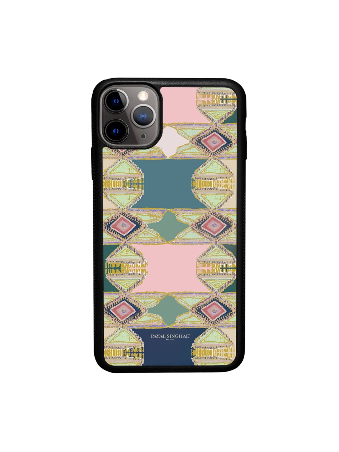 

macmerise Quirky Printed iPhone 11 Pro Max Bumper Cover, Pink