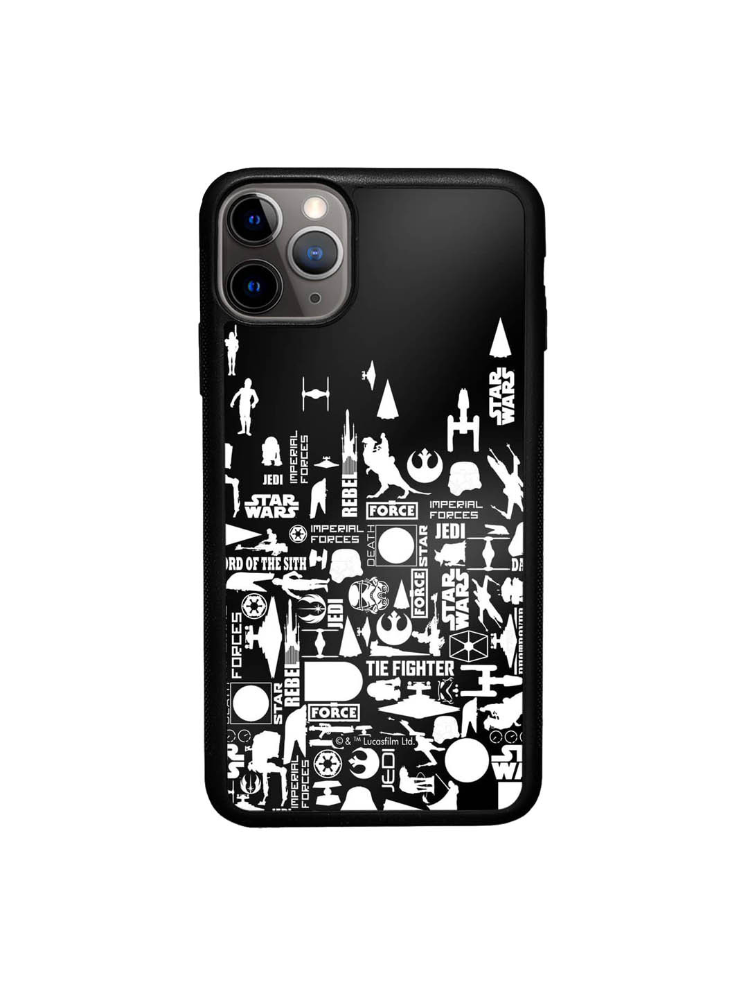 

macmerise Star Wars Era Printed iPhone 11 Pro Bumper Case Cover, Black