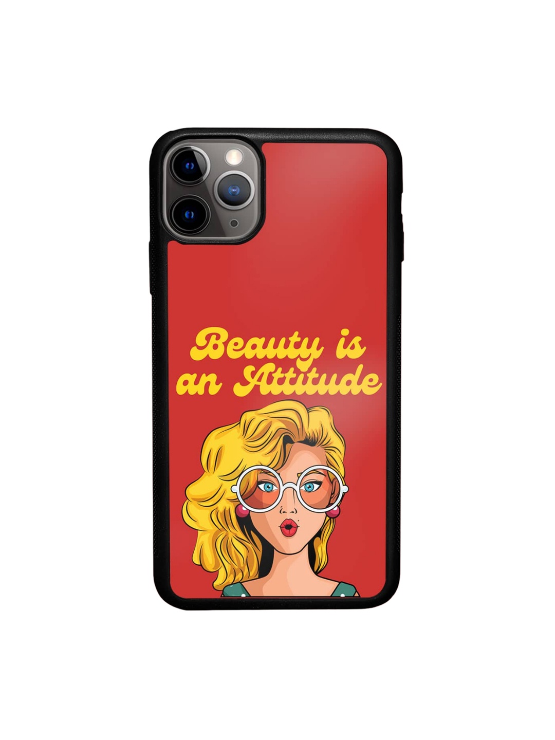 

macmerise Typography Printed IPhone 11 Pro Max Case Cover, Red