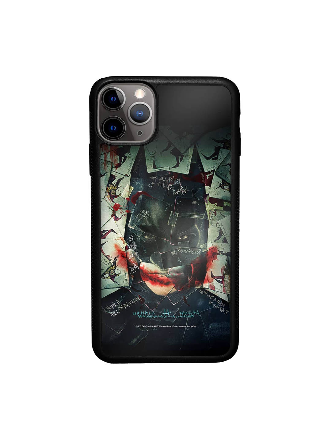 

macmerise Bat Joker iPhone 11 Pro Max Bumper Case Cover, Black