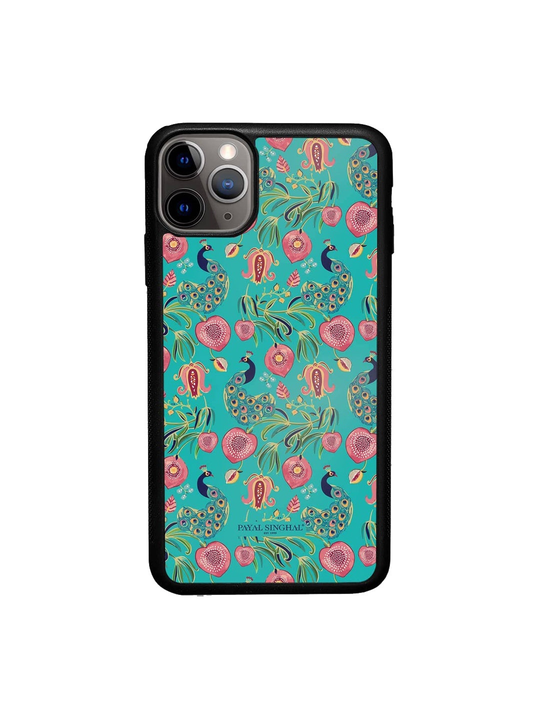 

macmerise Payal Singhal Anaar And Mor Printed iPhone 11 Pro Bumper Case Cover, Green