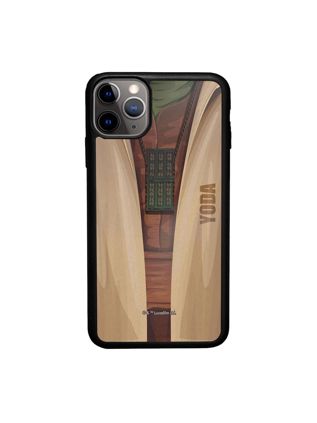 

macmerise Attire Yoda Printed iPhone 11 Pro Max Bumper Case Cover, Beige