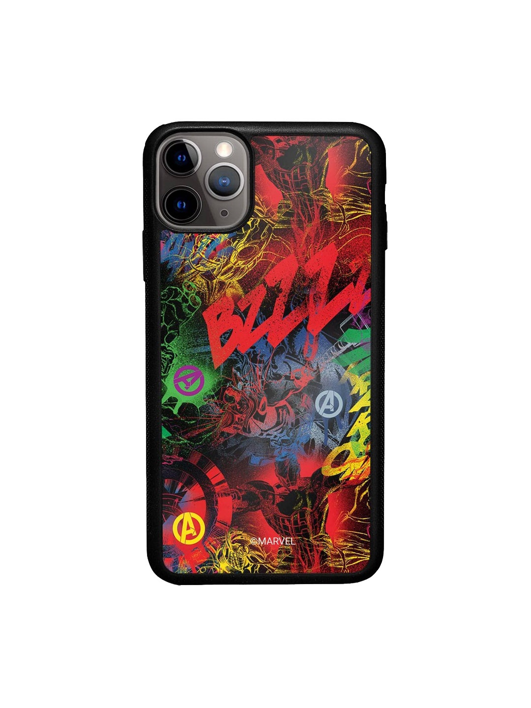 

macmerise Unisex Avengers Grafitti iPhone 11 Pro Max Bumper Case Cover, Red