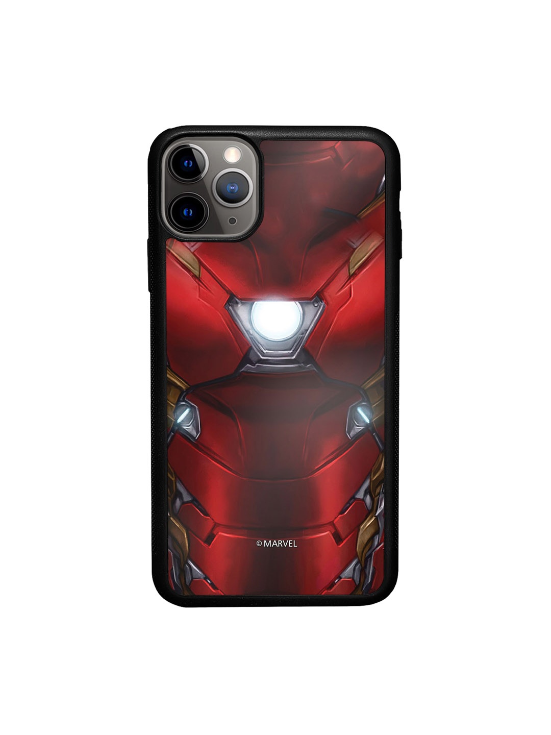 

macmerise Iron Man Printed iPhone 11 Pro Bumper Case Cover, Red