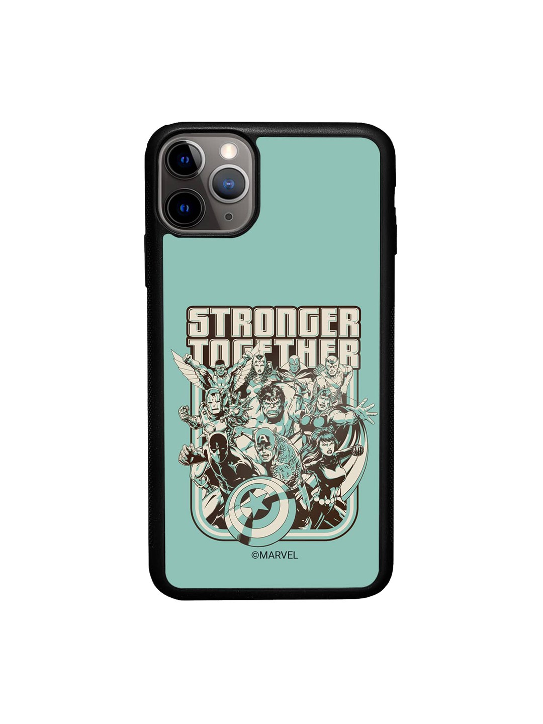 

macmerise Stronger Together Sketch Printed iPhone 11 Pro Bumper Case Cover, Green