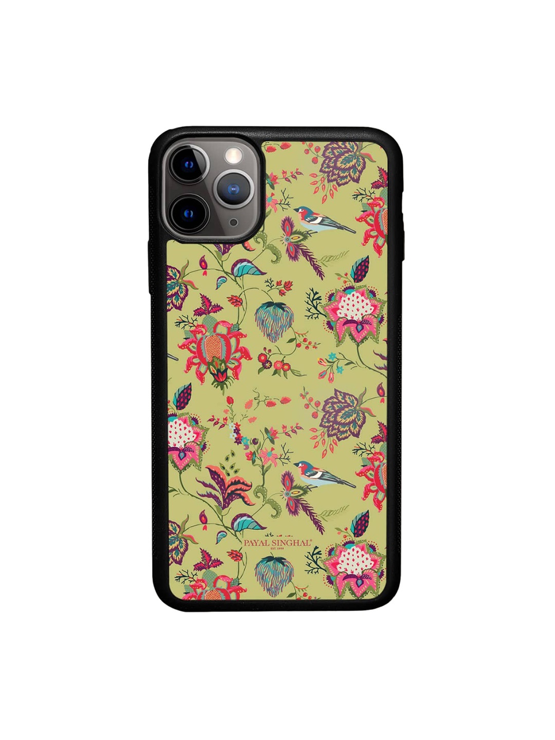 

macmerise Floral Printed iPhone 11 Pro Bumper Case Cover, Green