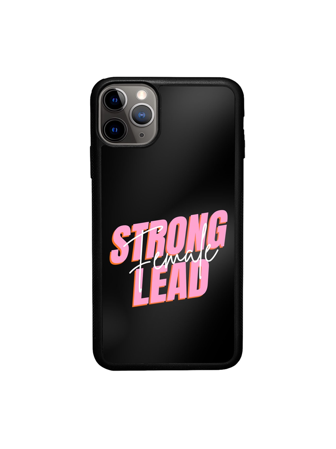 

macmerise Printed iPhone 11 Pro Max Bumper Cover, Black