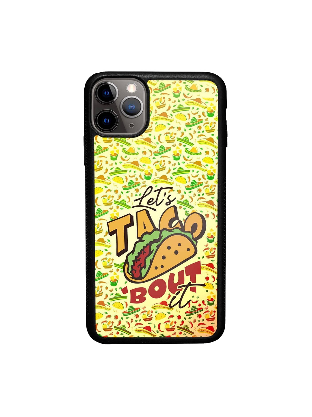 

macmerise Lets Taco Bout It Printed iPhone 11 Pro Bumper Case Cover, Beige