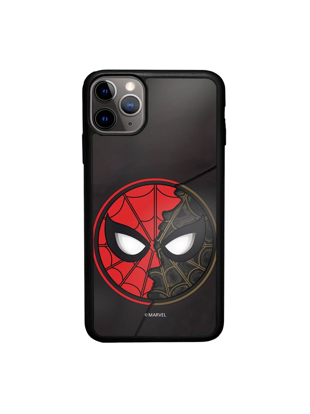 

macmerise Two Face Spidey iPhone 11 Pro Bumper Case Cover, Black