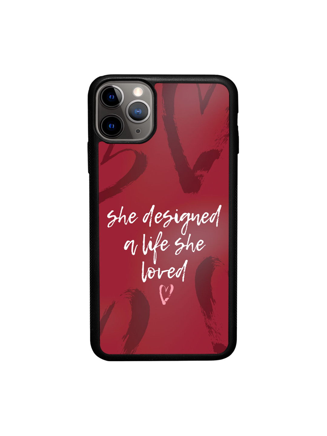 

macmerise Life Designer Printed iPhone 11 Pro Bumper Case Cover, Maroon