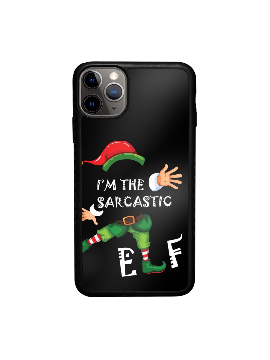 

macmerise Typography Printed iPhone 11 Pro Bumper Case Cover, Black