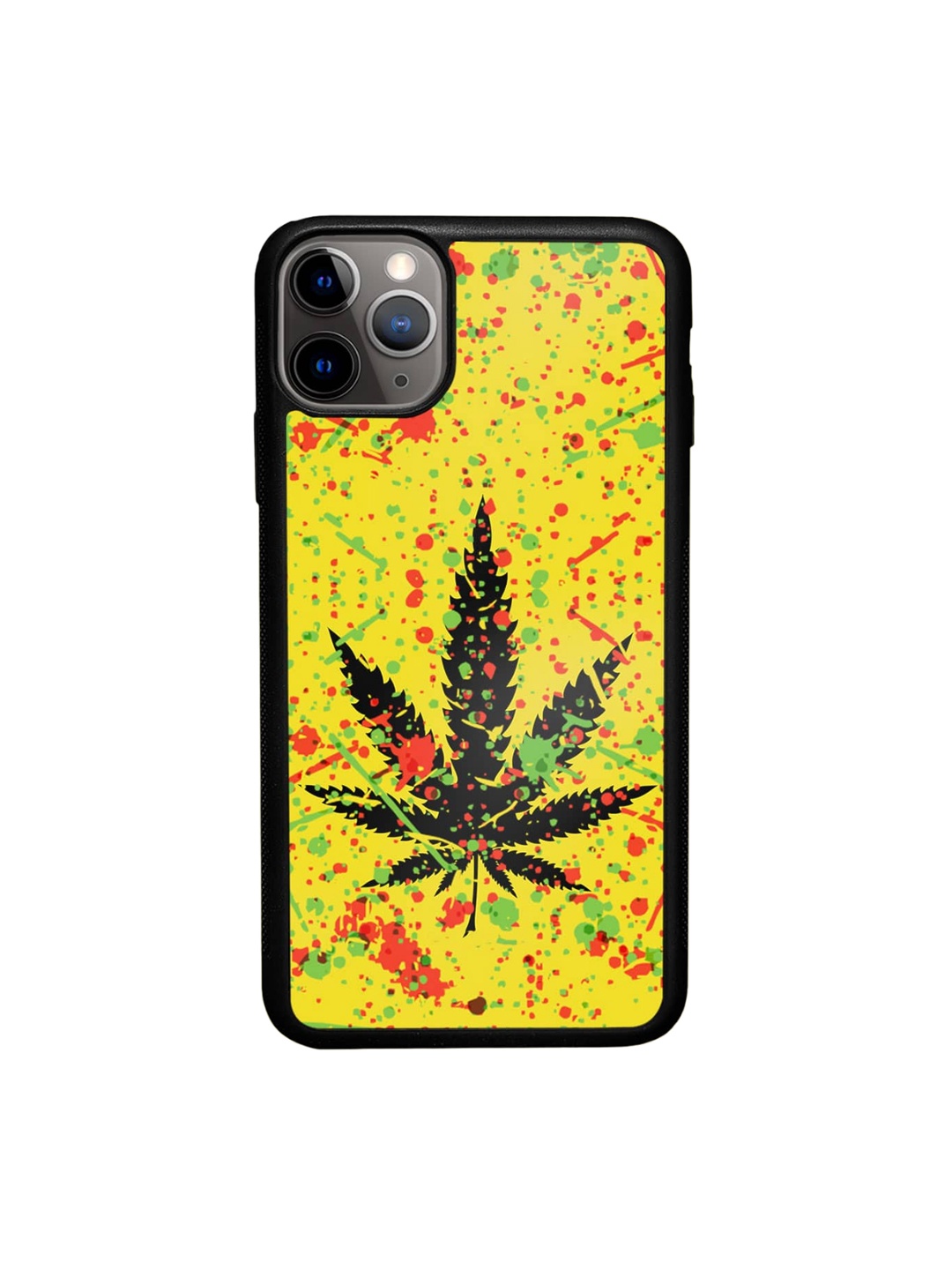 

macmerise Rasta Splash Printed iPhone 11 Pro Bumper Case Cover, Yellow