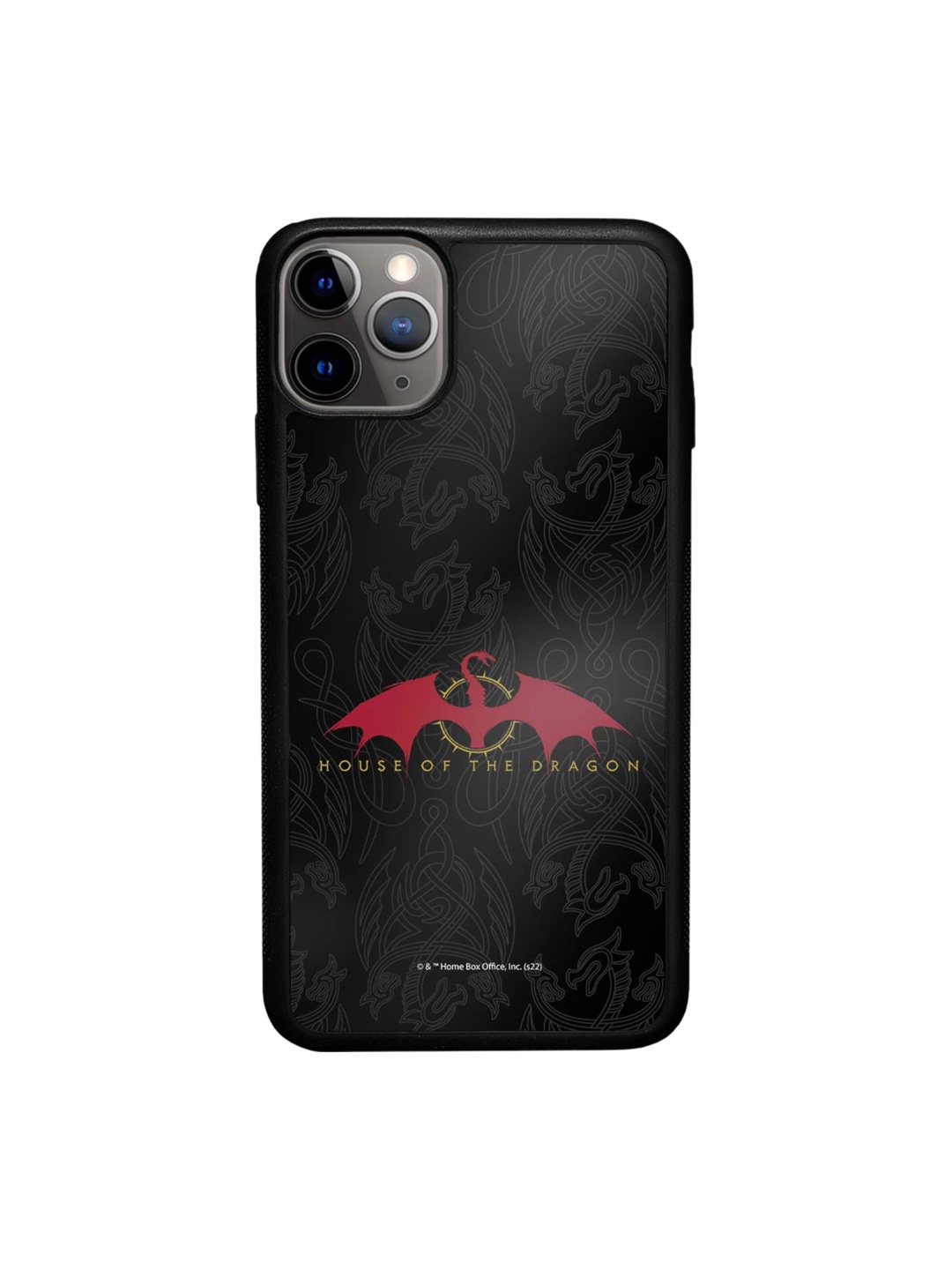 

macmerise Dragon iPhone 11 Pro Bumper Case Cover, Black
