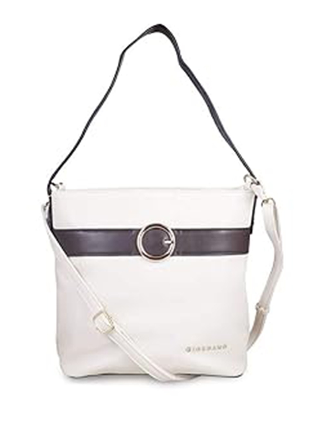 

GIORDANO Colourblocked Structured Sling Bag With Buckle Detail, Beige