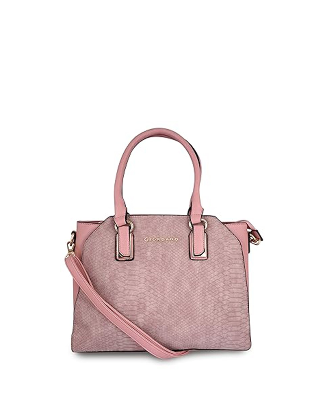 

GIORDANO Textured Satchel Handbag, Pink