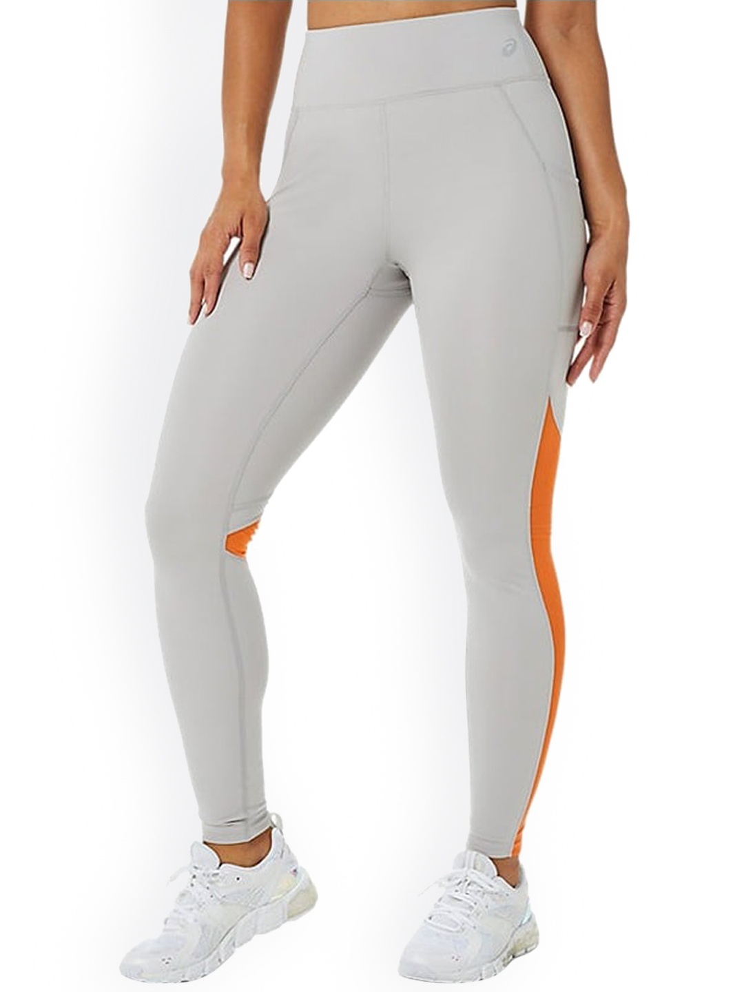 

ASICS Mesh Block Women Ankle-Length Gym Tights, Grey