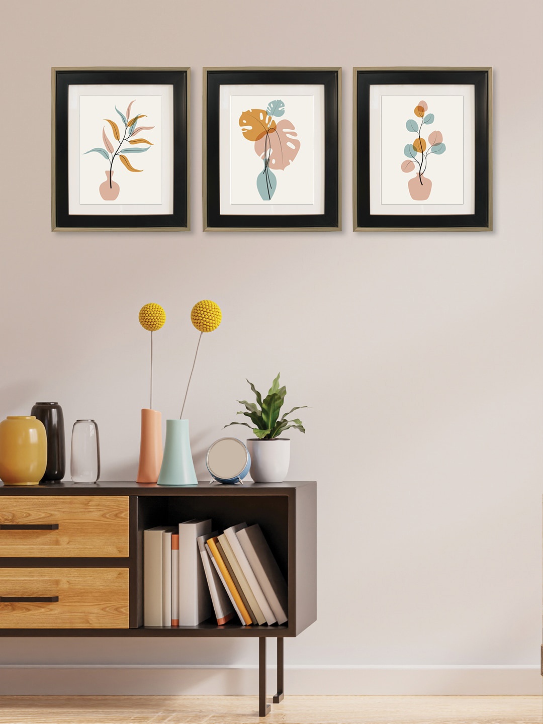 

RANDOM White & Black 3 Pieces Printed Wall Arts