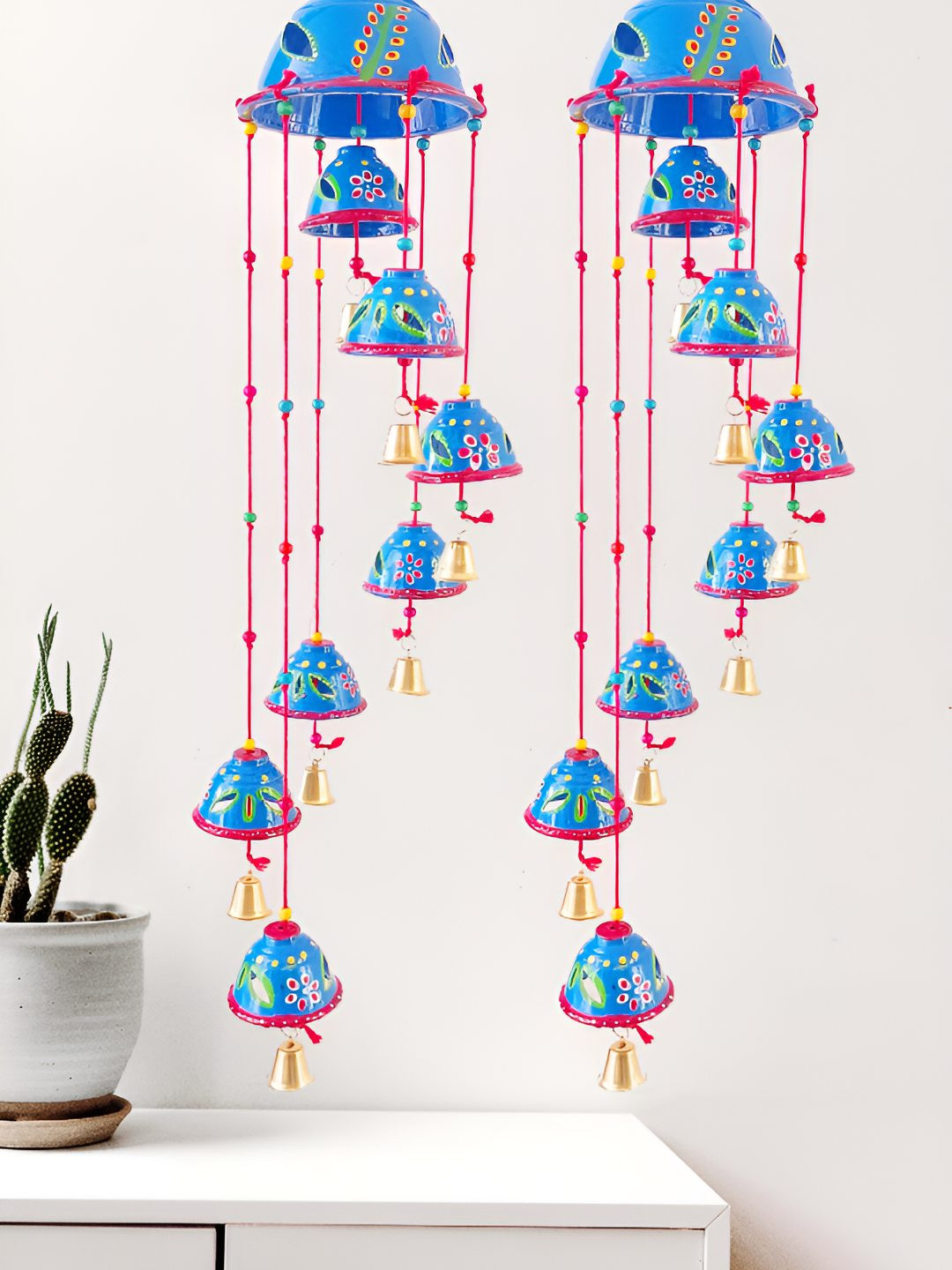

PALPAL Blue & Green 2 Pieces Wall Hanging Windchimes