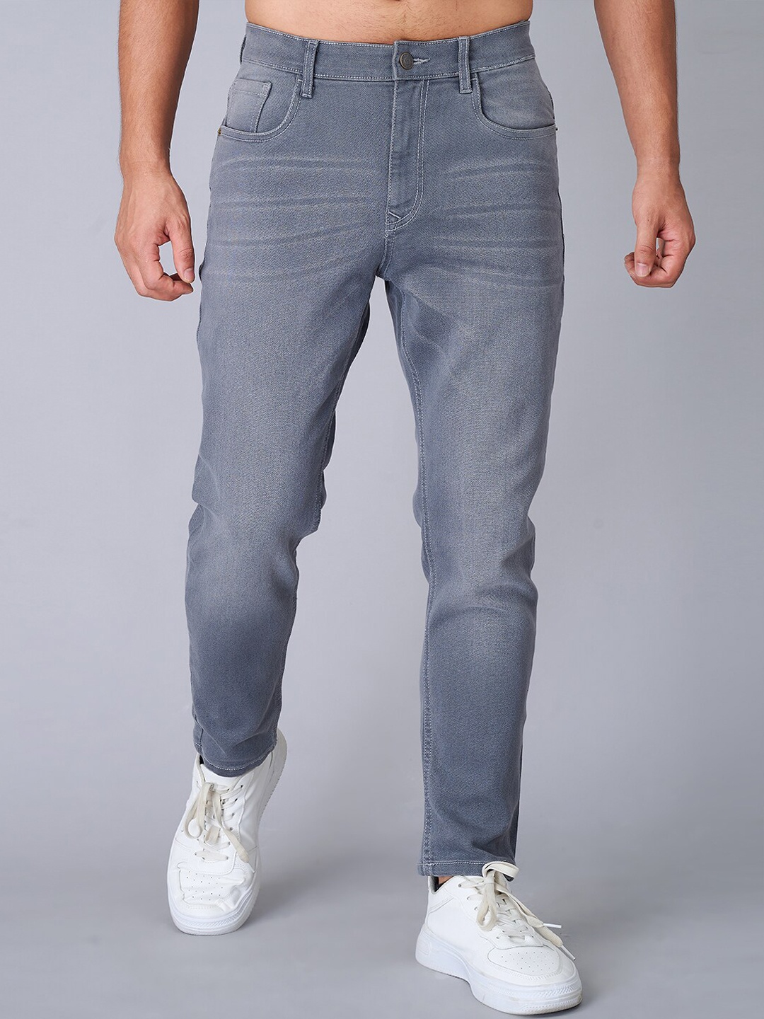 

Old Grey Men Skinny Fit Stretchable Cotton Jeans, Blue