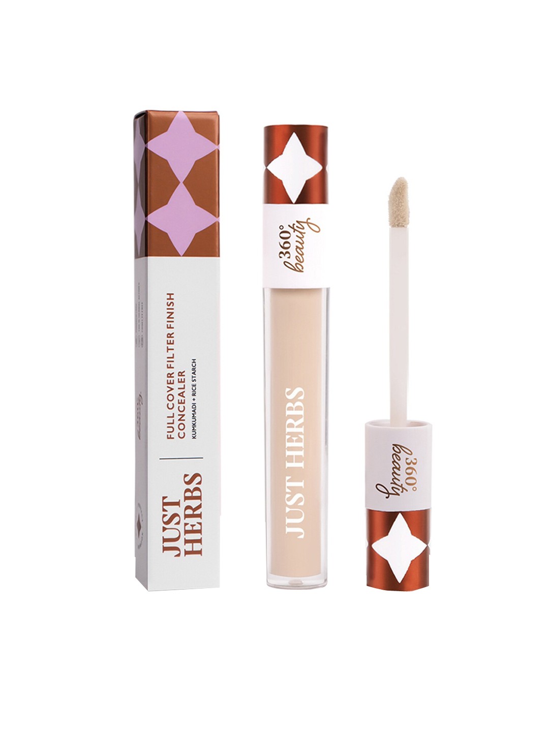 

Just Herbs 360 Beauty Full Cover Filter Finish Concealer - 5ml - Ivory 03, Beige