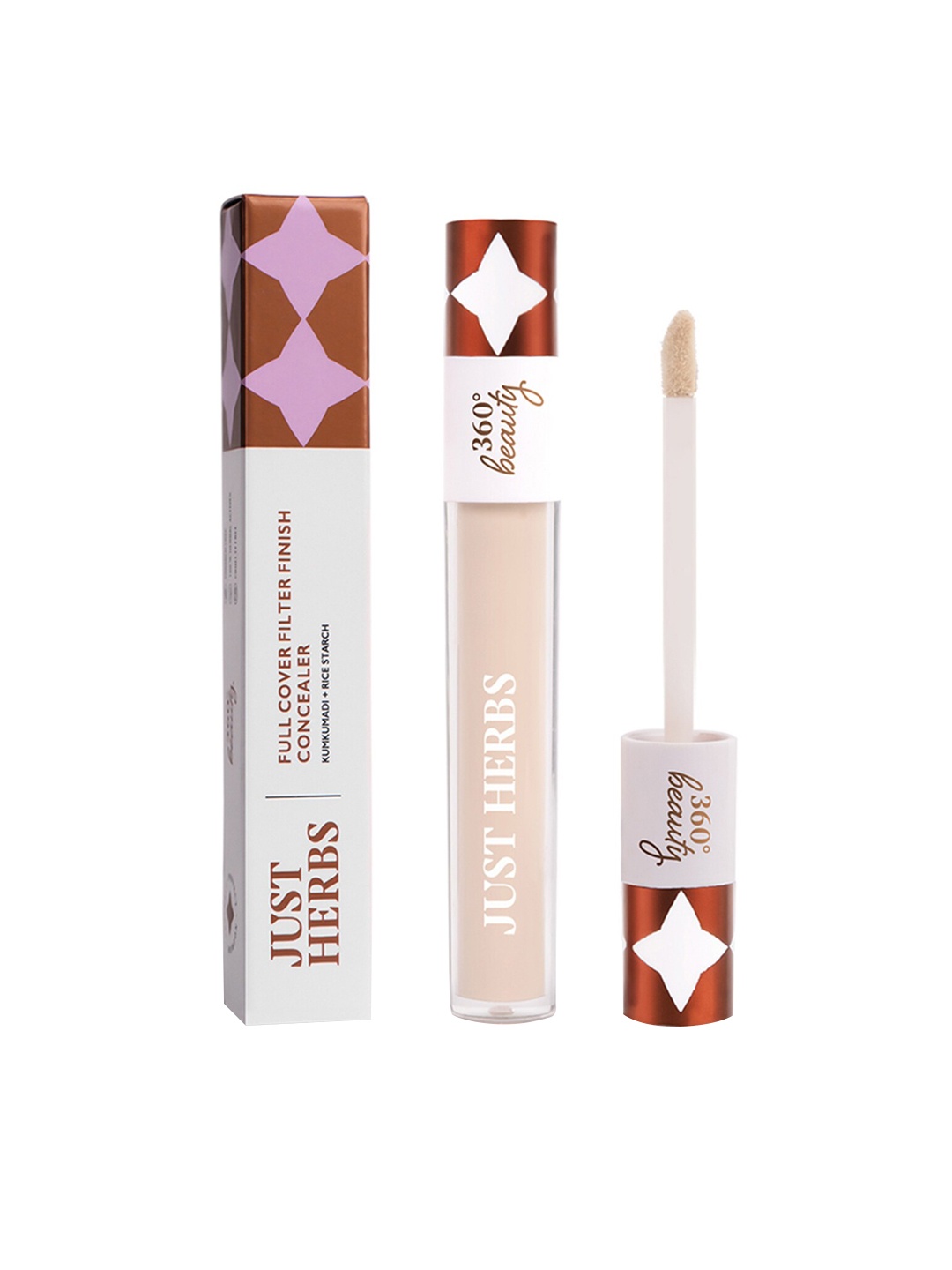 

Just Herbs 360 Beauty Full Cover Filter Finish Concealer - 5ml - Porcelain 02, Nude