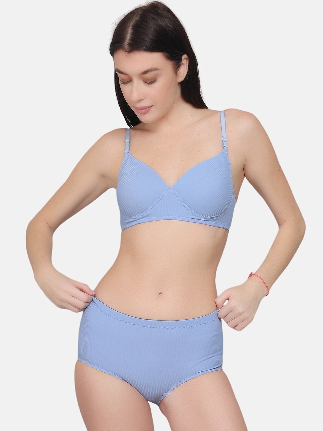 

CURWISH Ribbed Hipster With Butt Pads Briefs, Blue