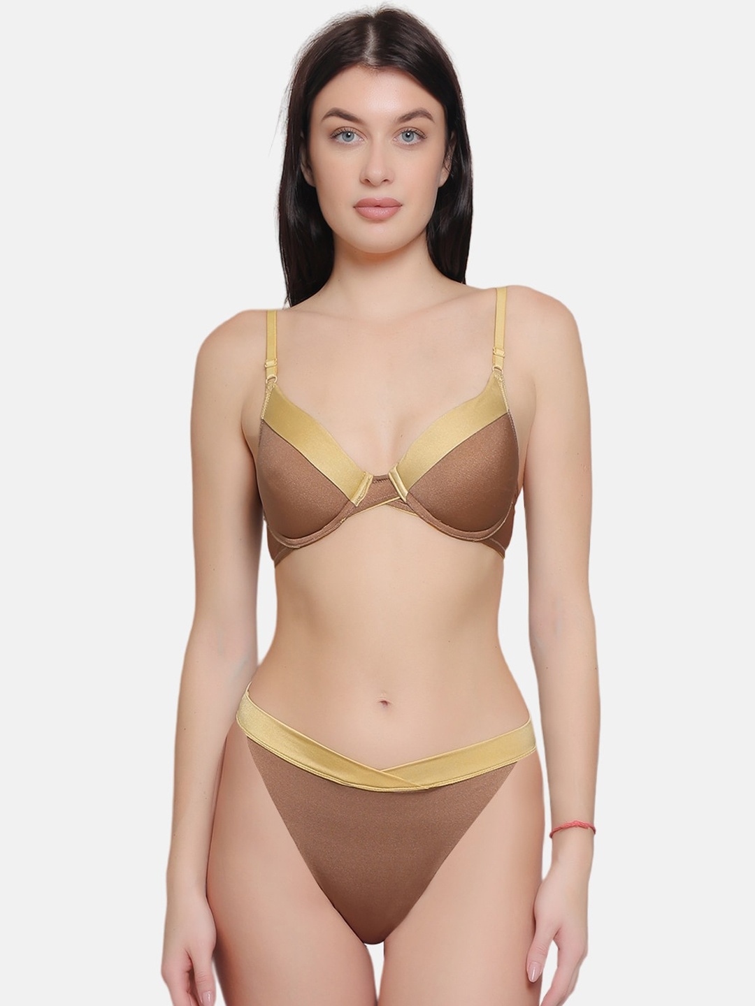 

CURWISH Mid-Rise Bikini Brief, Brown