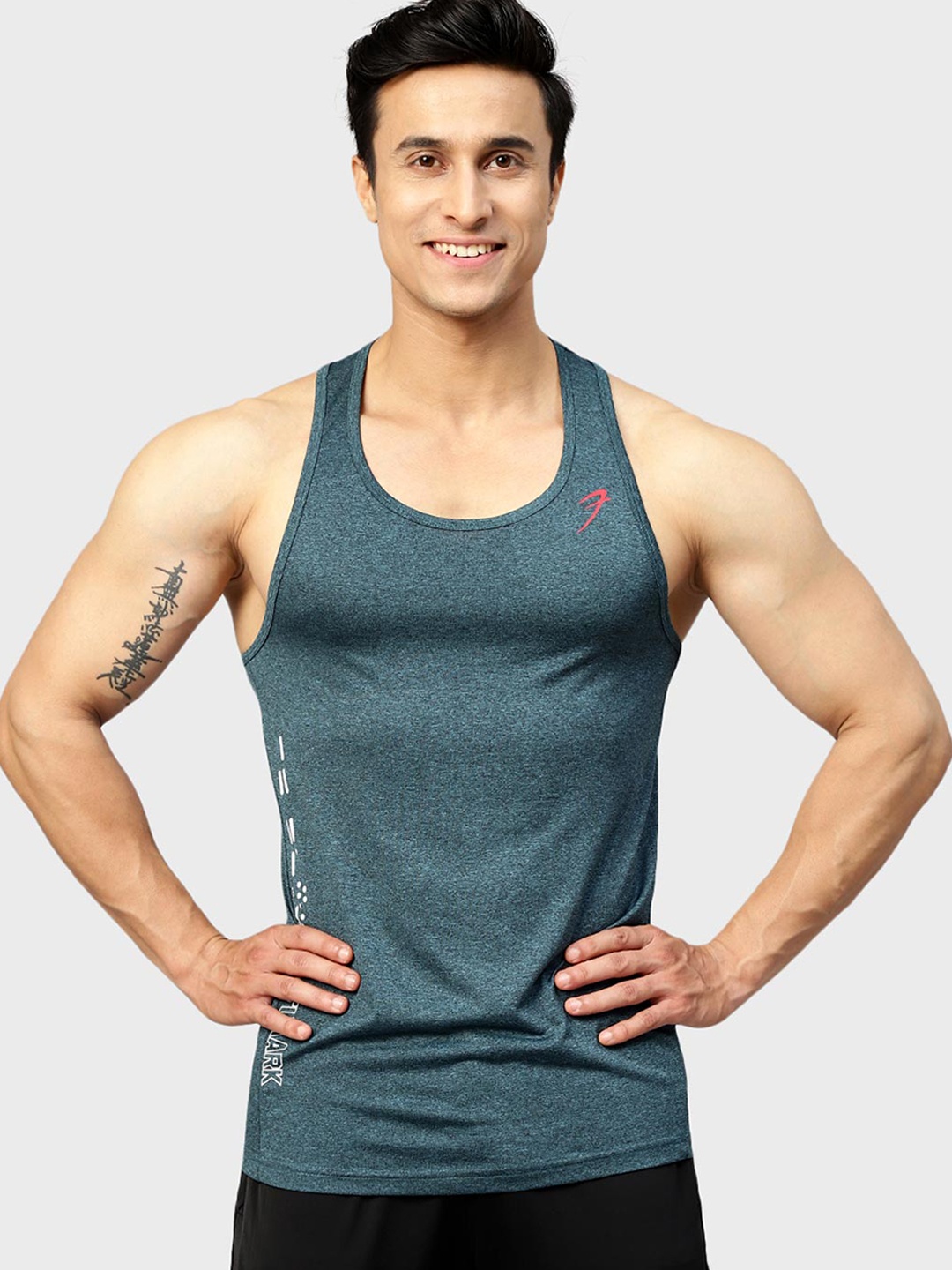 

FUAARK Scoop Neck Gym Vest, Teal