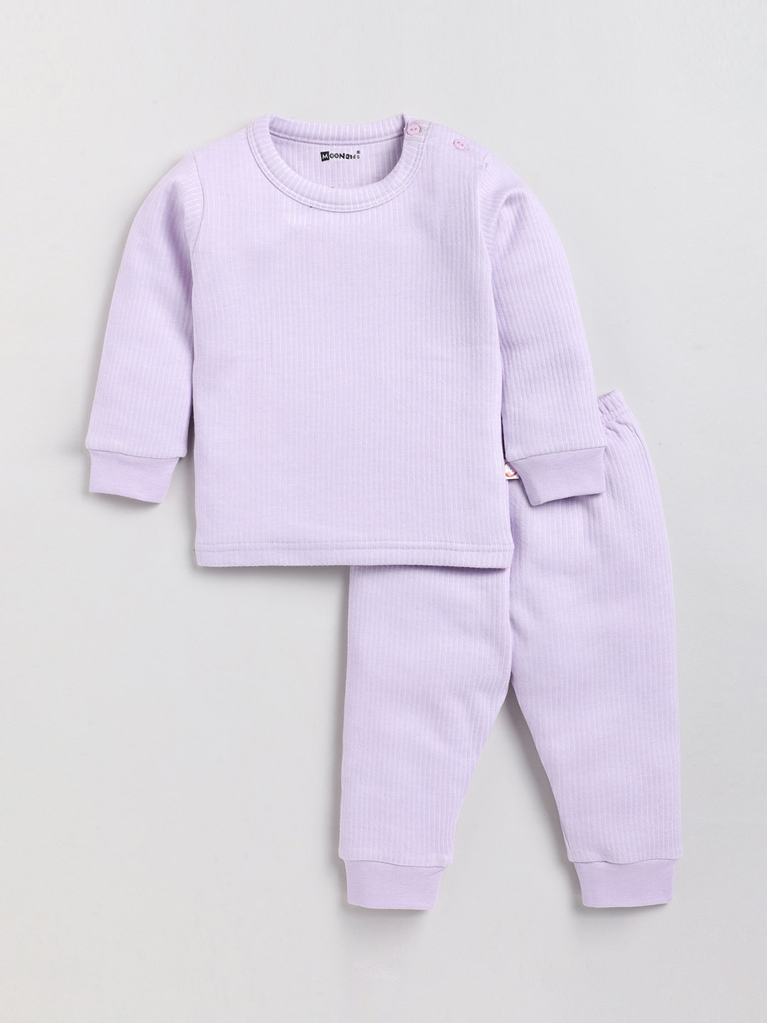 

MooNKids Infants Boys Round Neck Thermal Set, Purple