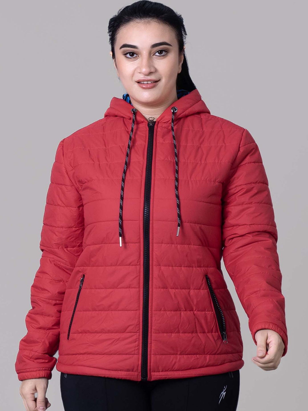 

Keepfit Hooded Lightweight Puffer Jacket, Red