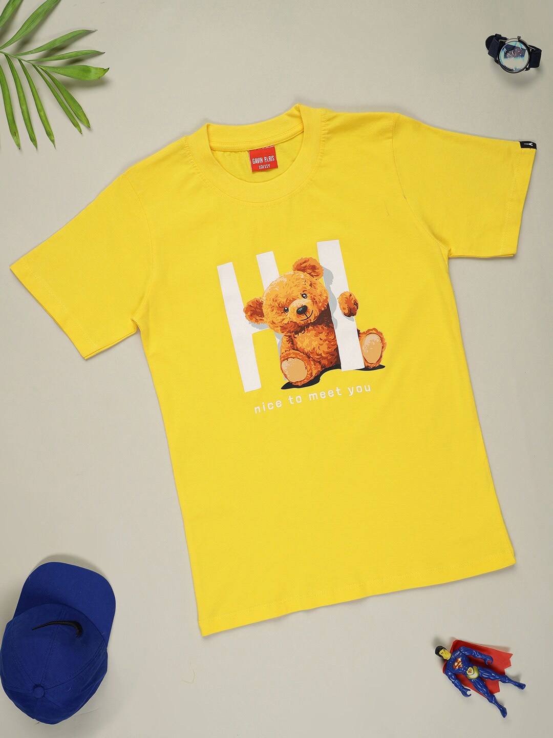 

Gavin Paris Girls Graphic Printed Bio Finish Pure Cotton T-Shirt, Gold