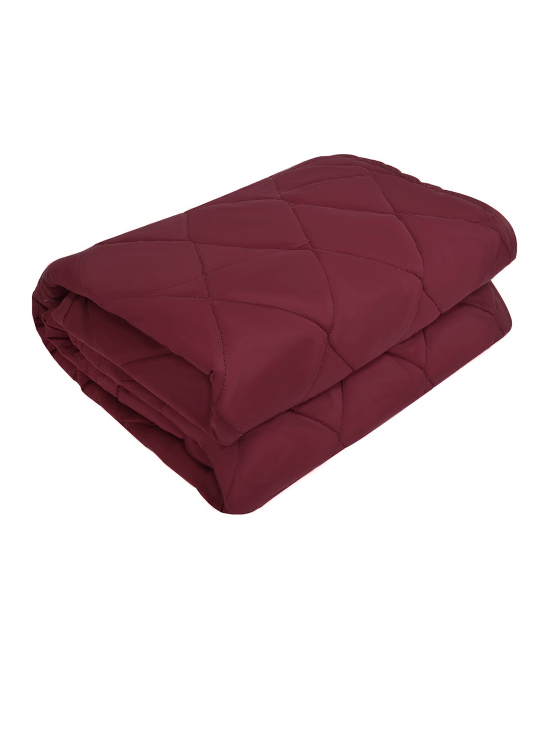 

Adbeni Maroon Quilted Cotton Waterproof Quick Dry Queen Bed Mattress Protector