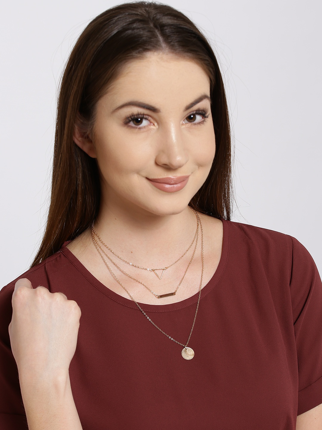 

OOMPH Gold-Toned Metal Layered Necklace