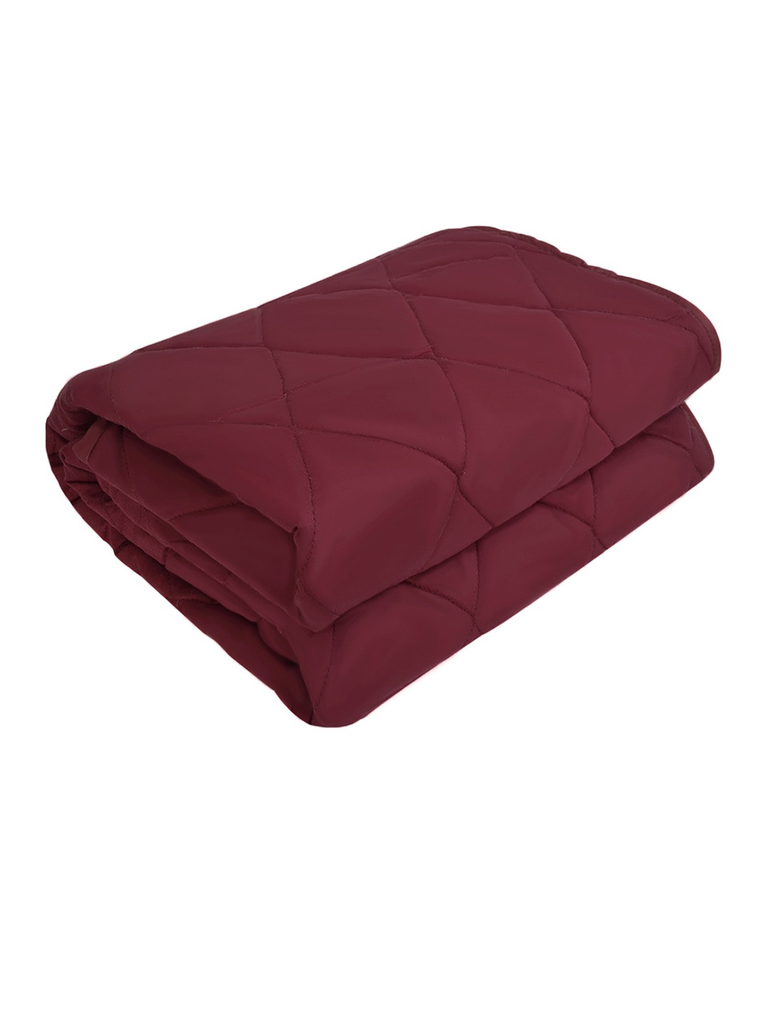 

Adbeni Maroon Quilted Cotton Waterproof Dry Sheet Queen Bed Mattress Protector