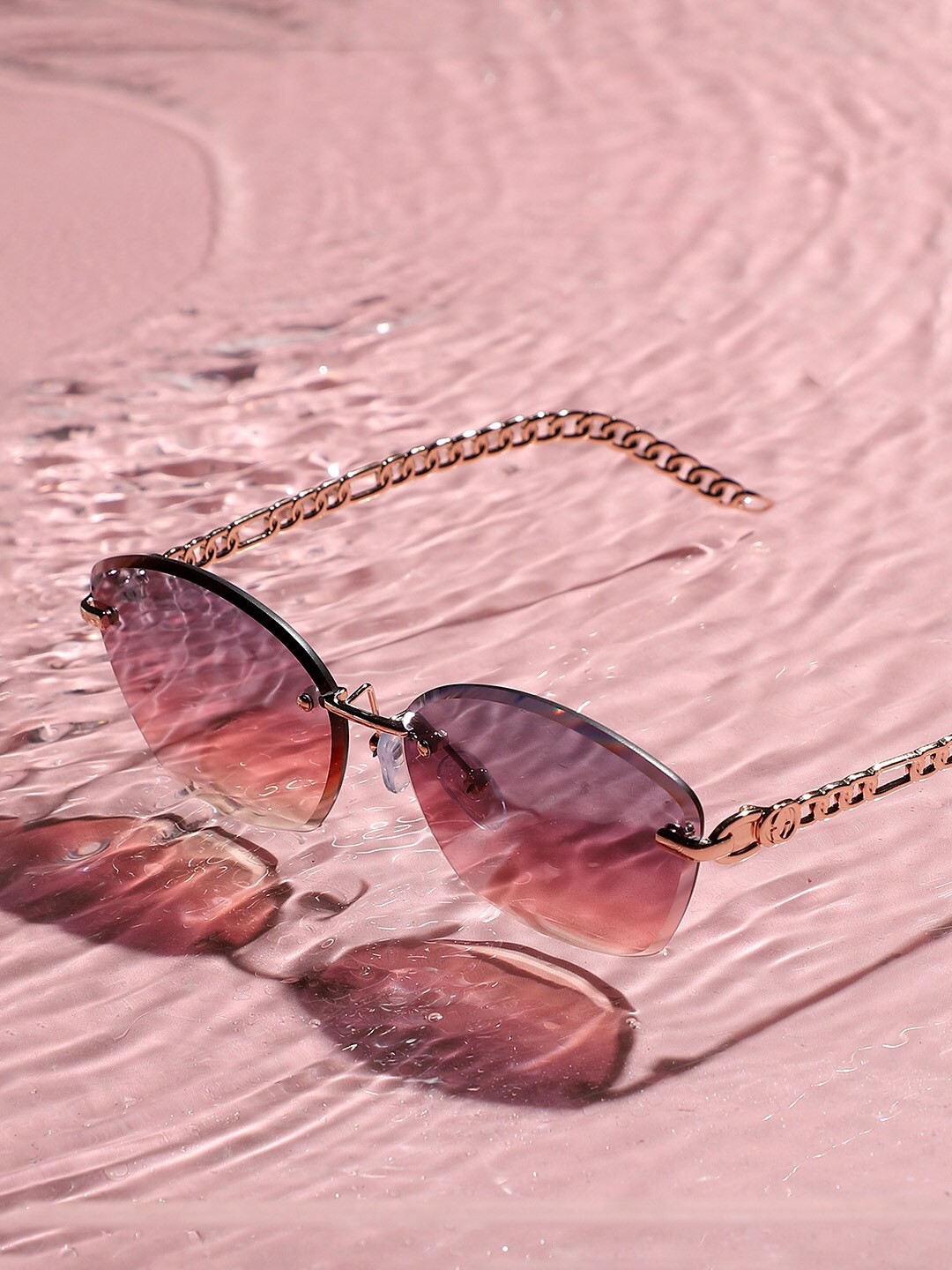 

HAUTE SAUCE by Campus Sutra Women Cateye Sunglasses with Polarised Lens AW23_HSSG2280, Pink