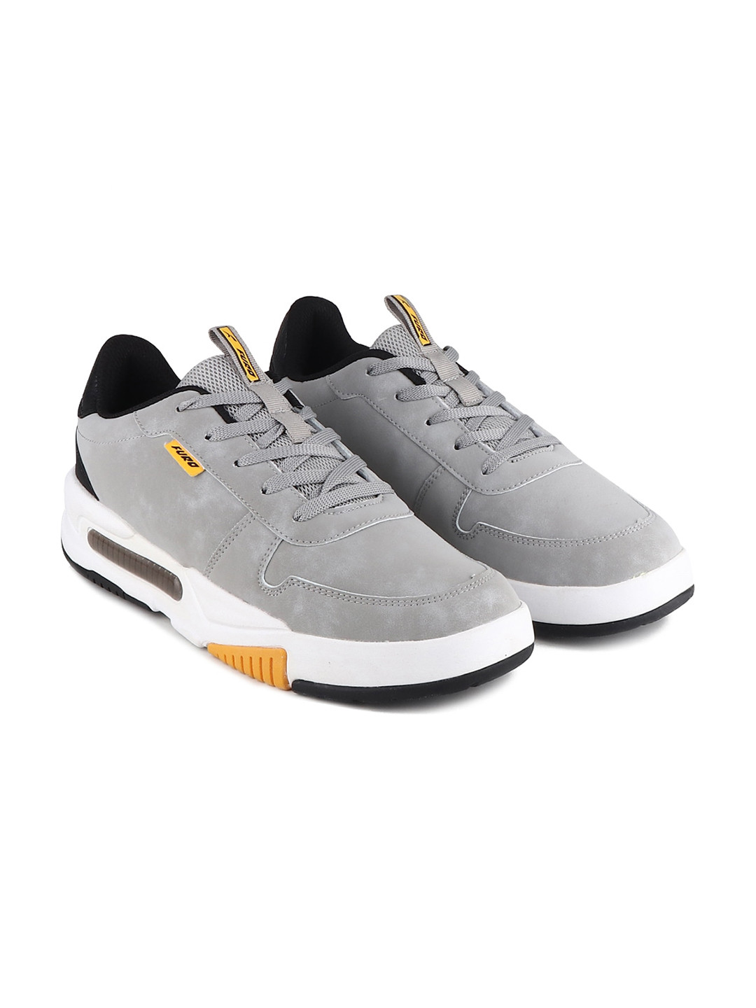 

FURO by Red Chief Men Contrast Sole Lightweight Sneakers, Grey