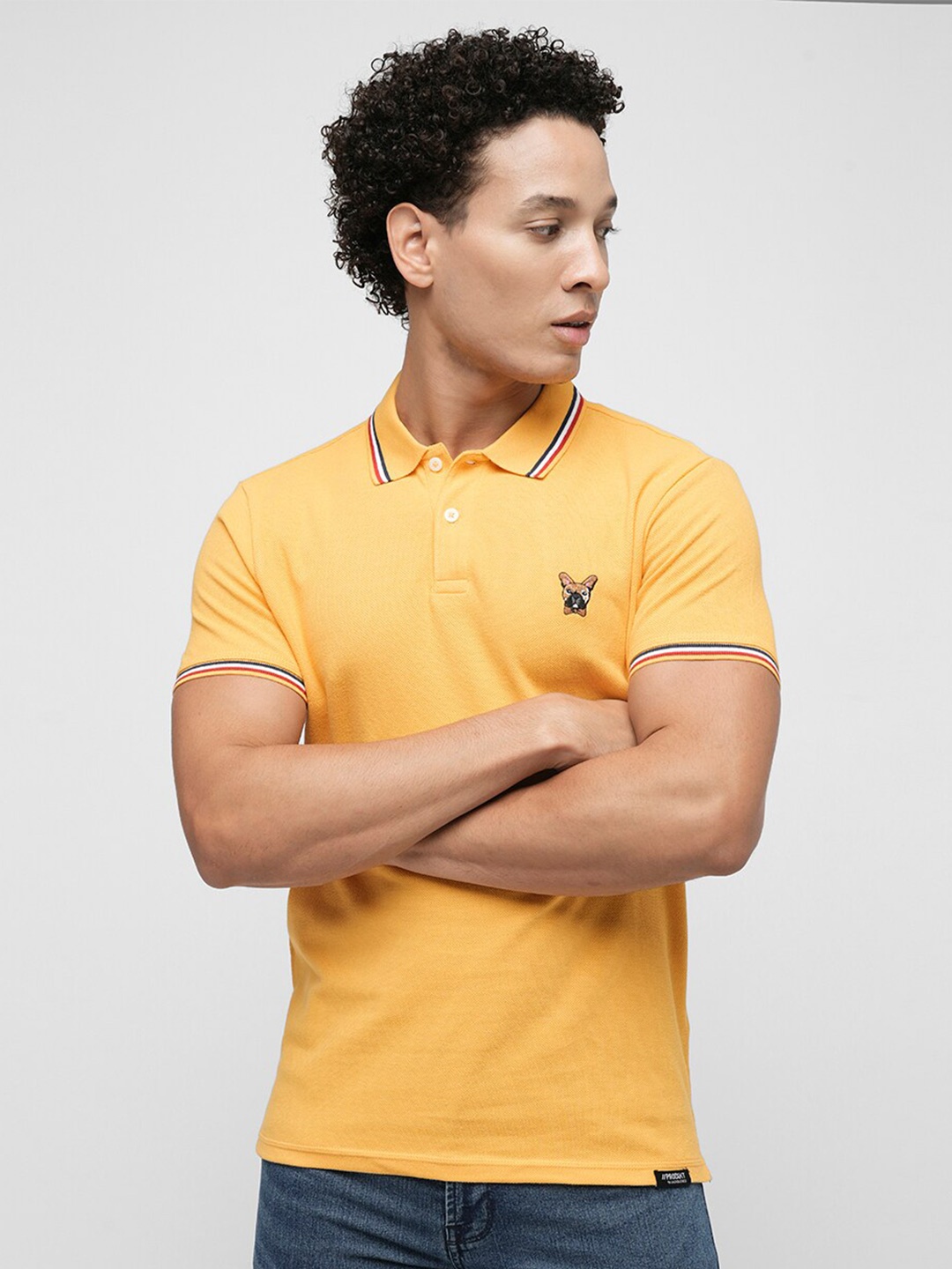 

Jack & Jones Polo Collar Slim Fit COtton T-shirt, Yellow