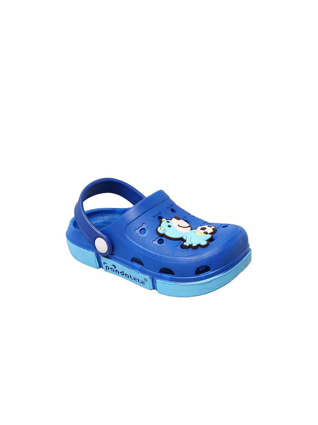 

Yellow Bee Boys Bear With Football Patch Clogs, Blue