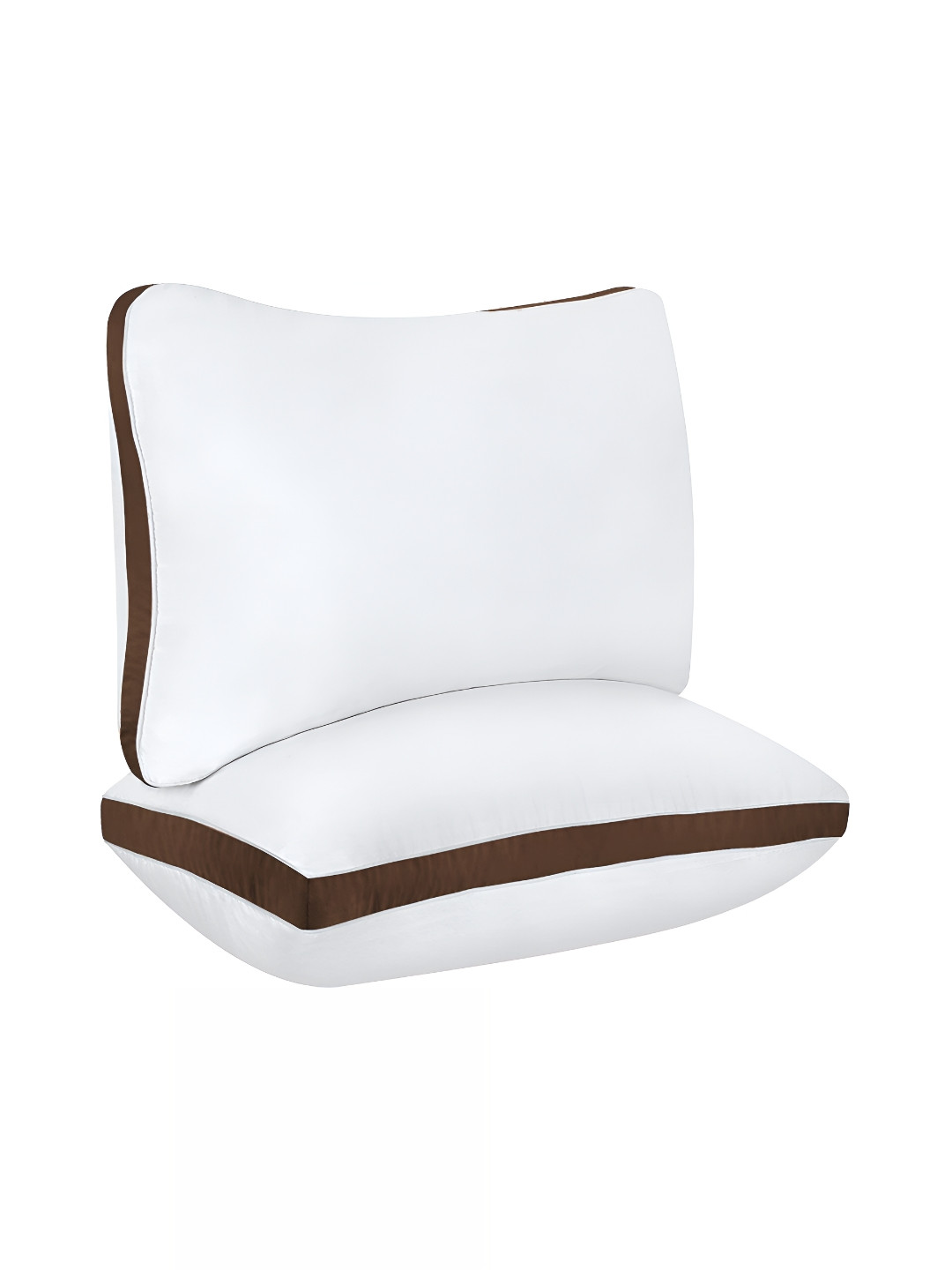

DADDY COOL White & Brown 2 Pieces Fibre Breathable Sleeping Pillows