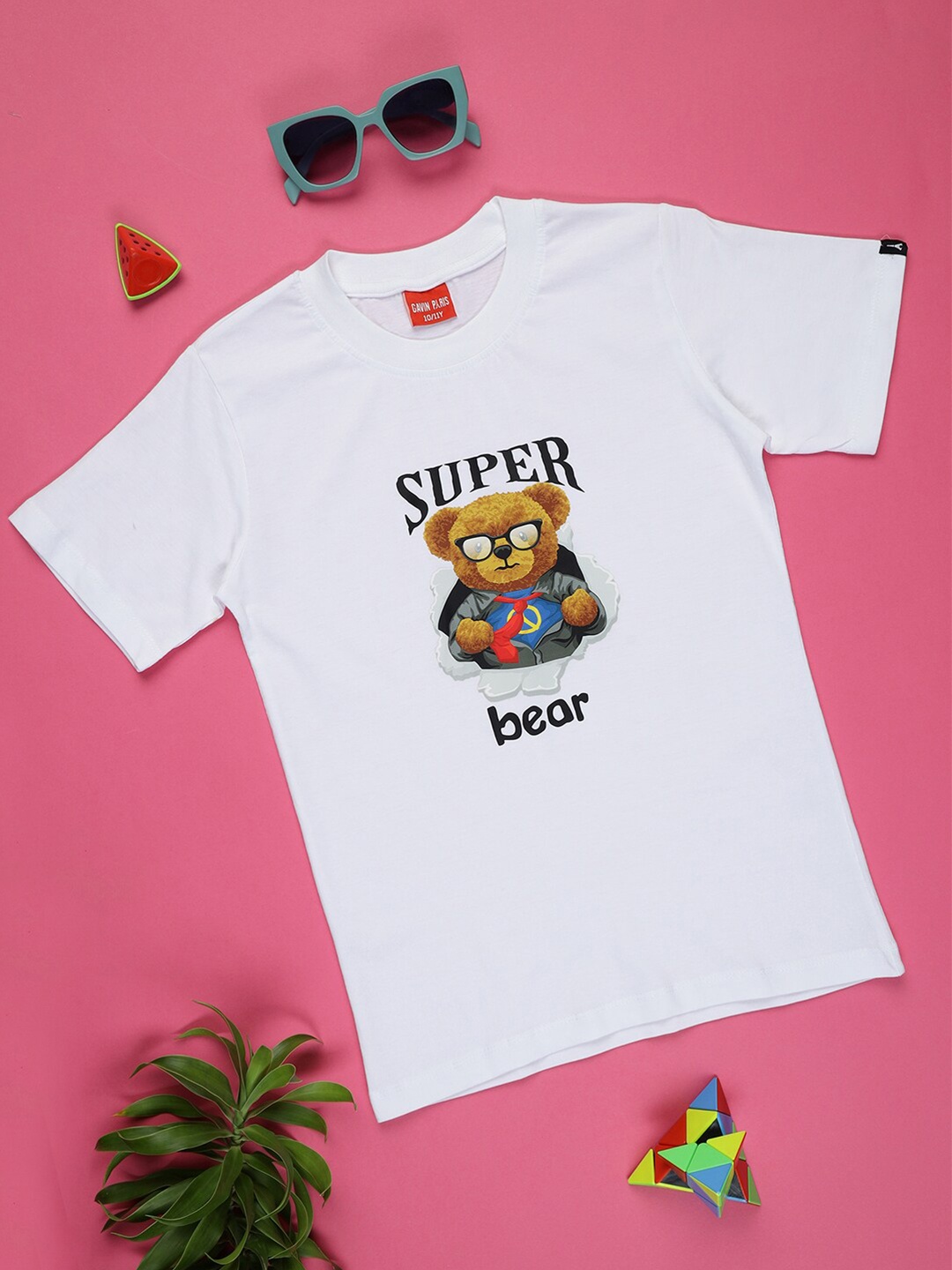

Gavin Paris Boys Bio Finish Graphic Printed Pure Cotton T-Shirt, White