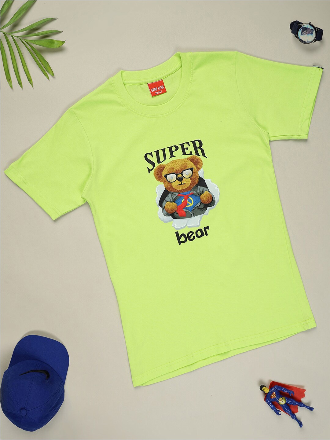 

Gavin Paris Boys Bio Finish Graphic Printed Pure Cotton T-Shirt, Green
