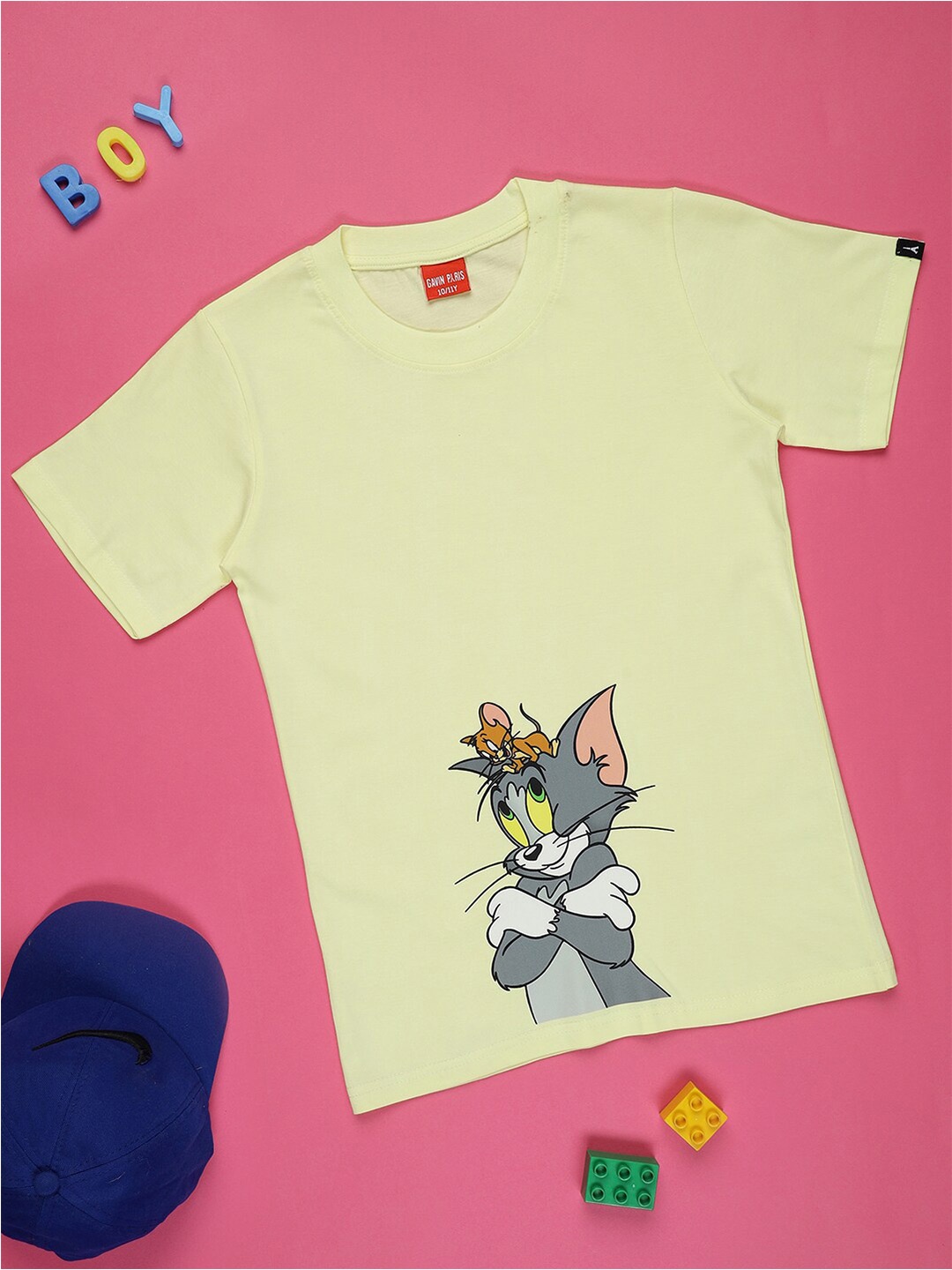 

Gavin Paris Girls Bio Finish Tom & Jerry Printed Pure Cotton T-Shirt, Yellow