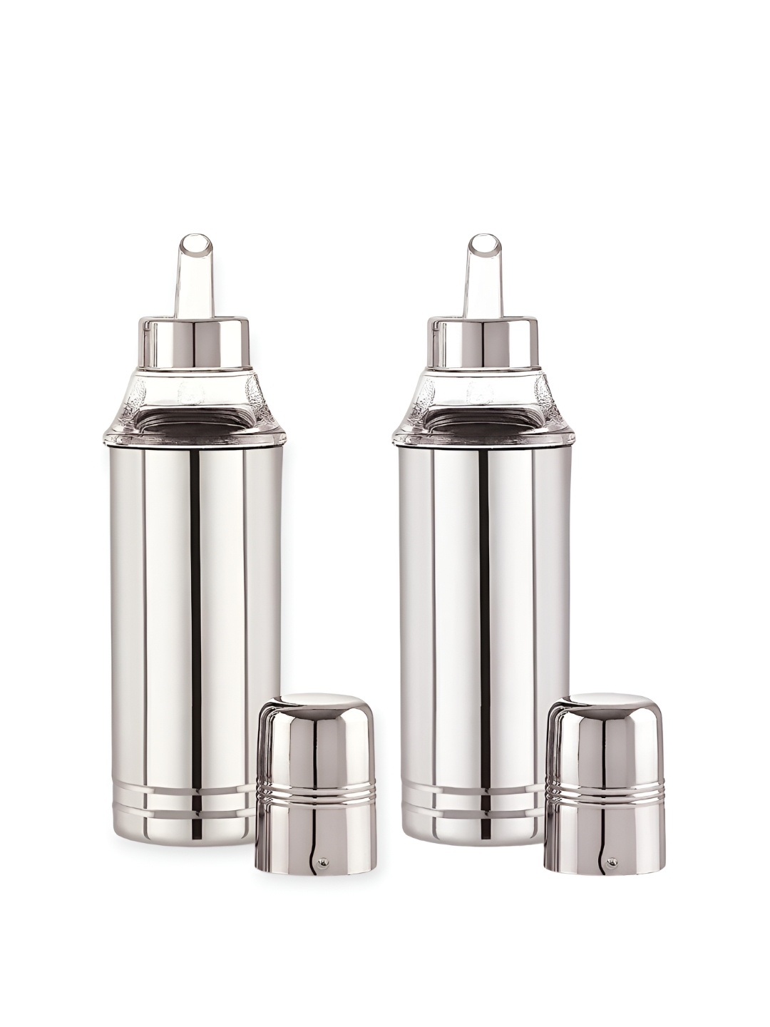 

ATROCK Silver-Toned 2 Pieces Stainless Steel Dishwasher Safe Oil Dispenser