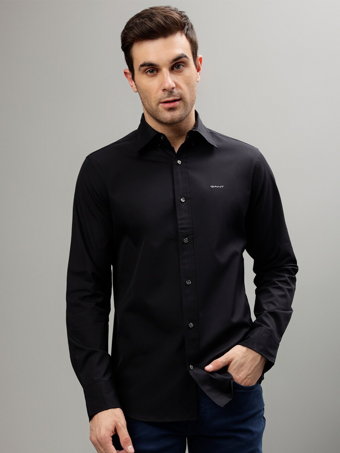 

GANT Cotton Casual Shirt, Black