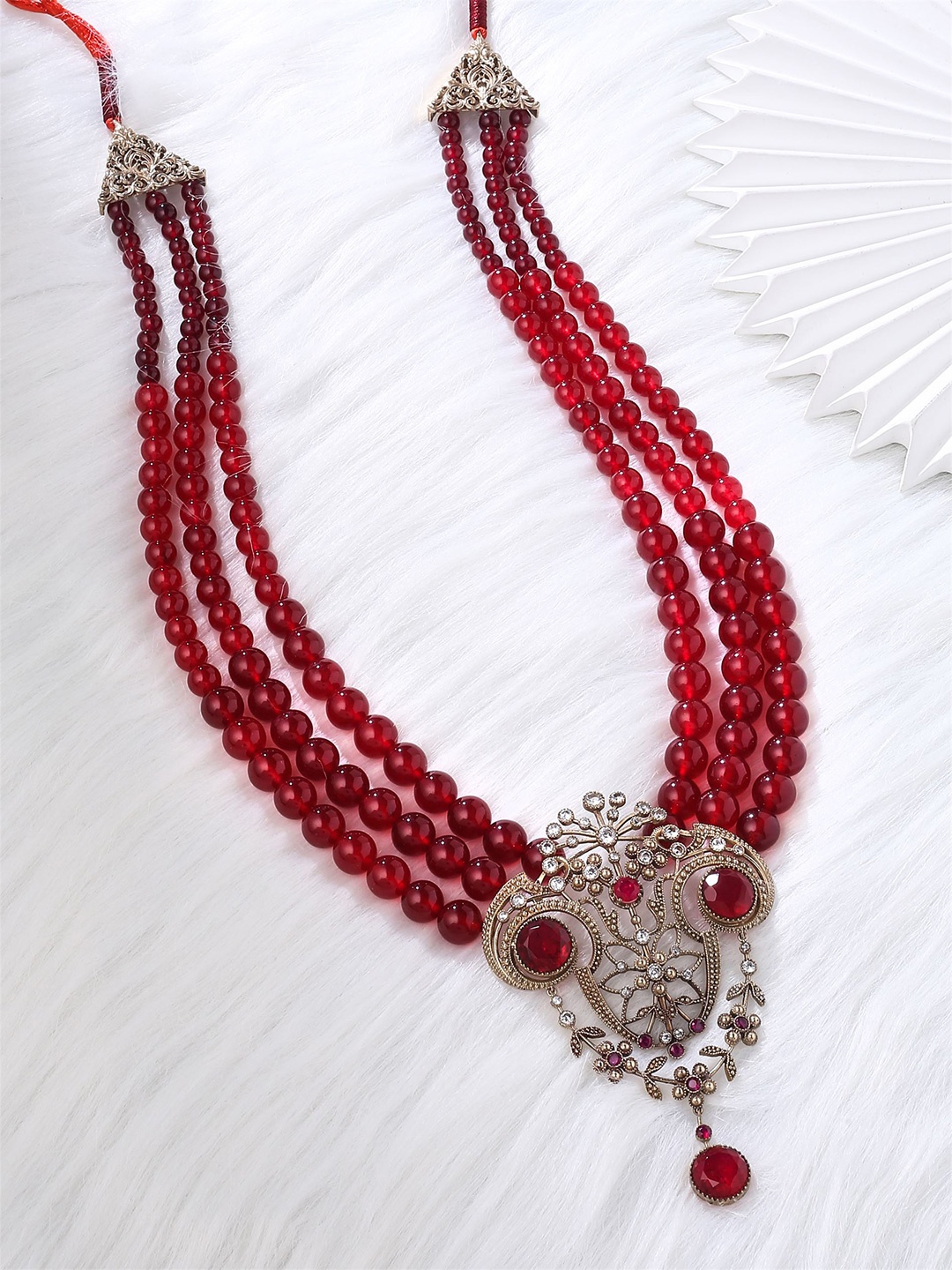 

COSA NOSTRAA Men Beaded Antique Necklace, Gold