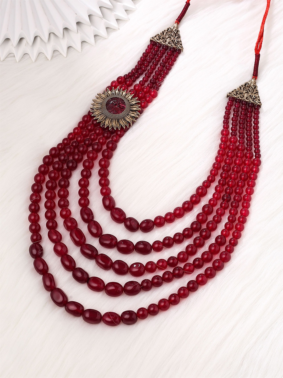 

COSA NOSTRAA Men Beaded Antique Necklace, Gold