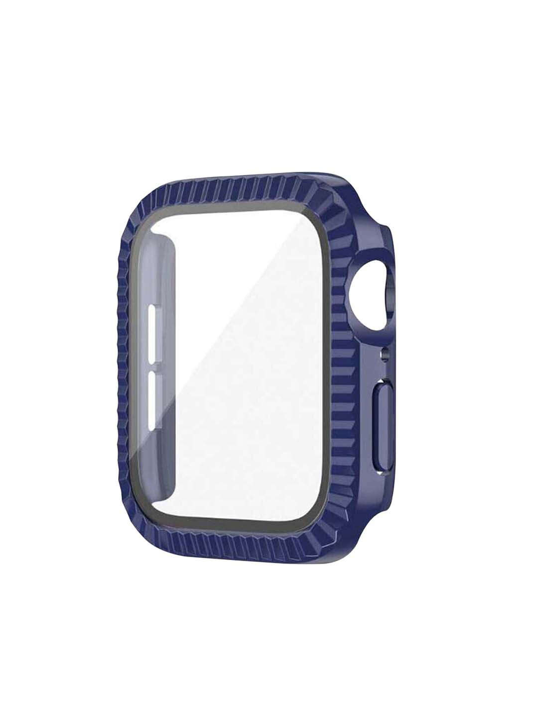 

DailyObjects Ribbed Fit Apple Watch Series Case with Screen Protector, Blue