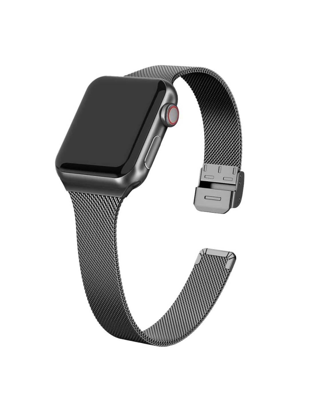

DailyObjects Classic Milanese Stainless Steel Apple Watch Straps, Black